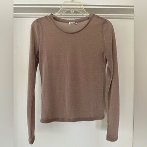 Free People Intimately metallic glitter sheer layering top